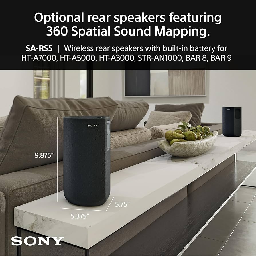 Sony SA-RS5 Wireless Rear Speakers with Built-in Battery for HT