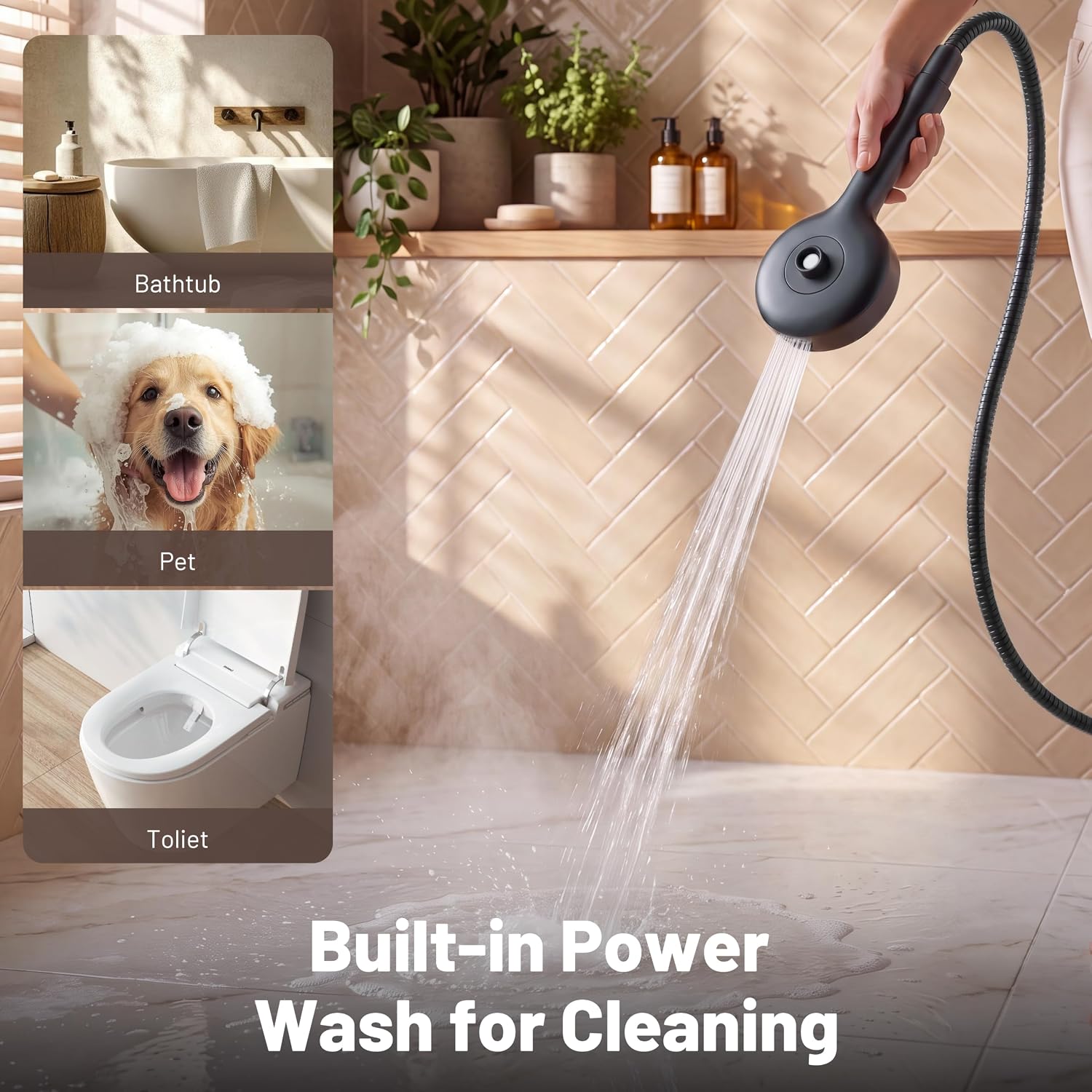 Rain Shower Head with Handheld Spray Combo, 2026 Magnetic Shower Head