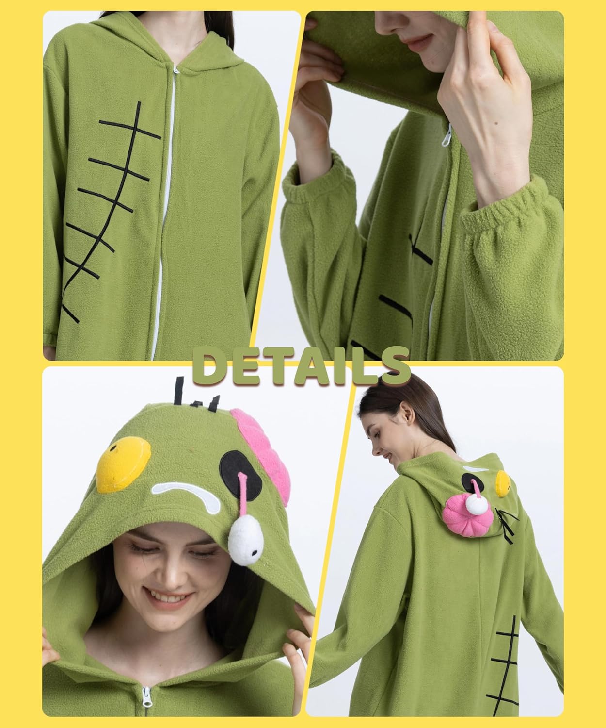 Unisex Adult Animal Onesie Pajamas, Men Women Flannel Halloween Cosplay Costume - Image 6