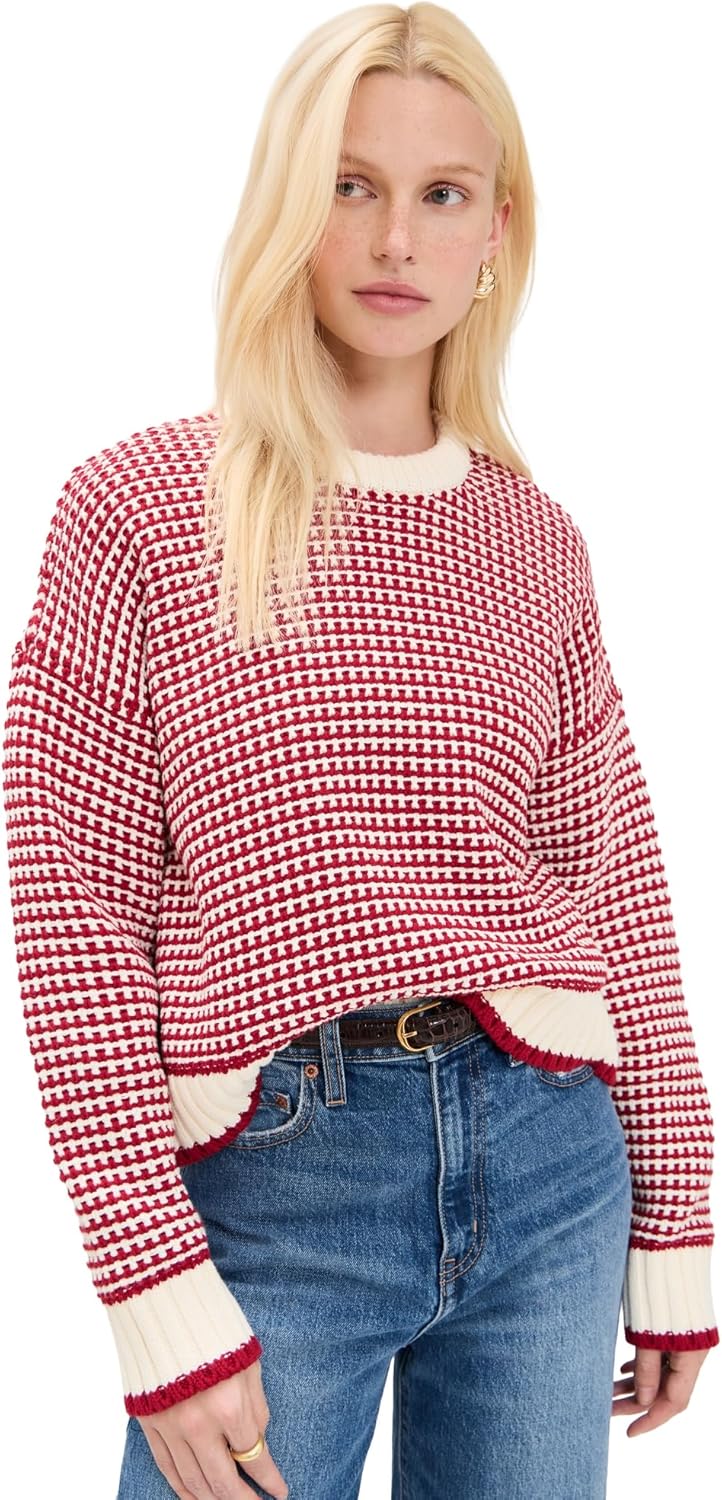 Madewell Women's Textured Stitch Crewneck Sweater