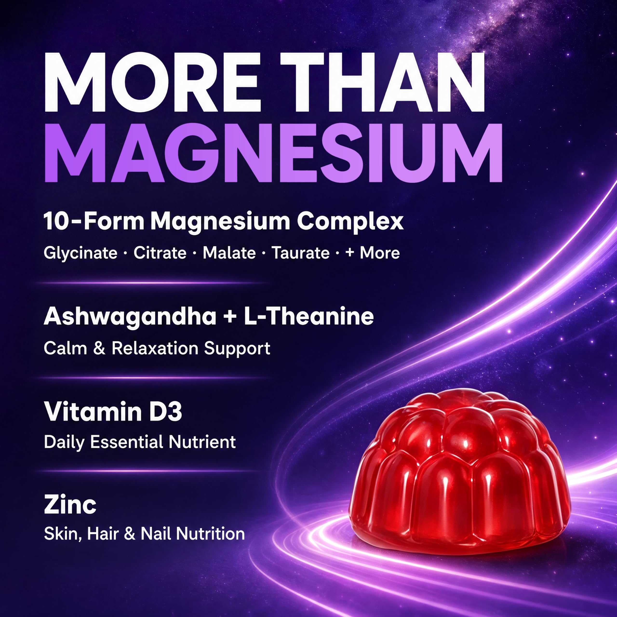 Magnesium Glycinate Gummies 500mg, Sugar Free, 14-in-1, Adults & Kids — Amazon image 5