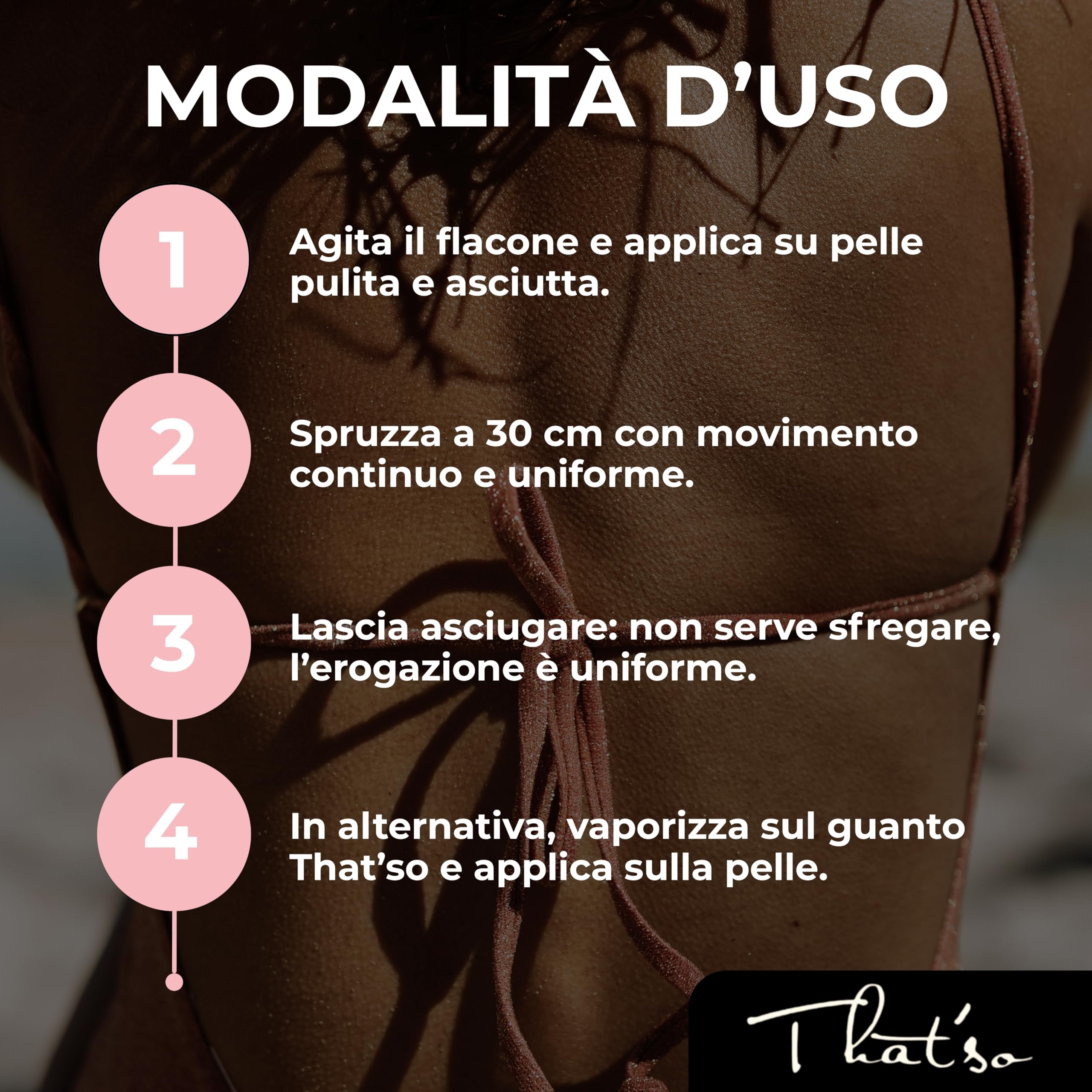 That'So On The Go Dark Spray Autoabbronzante Viso e Corpo 125ml Abbronzatura Istantanea Naturale Bronzea Pigmento Naturale Bronzo Dorato Formula Anti-Aging e Aloe Vera Migliora Elasticità della Pelle