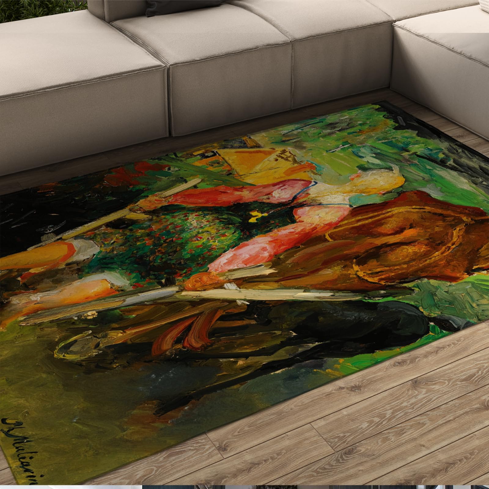 Tapis de sol Filipp Malyavin contemporain poils ras intérieur extérieur