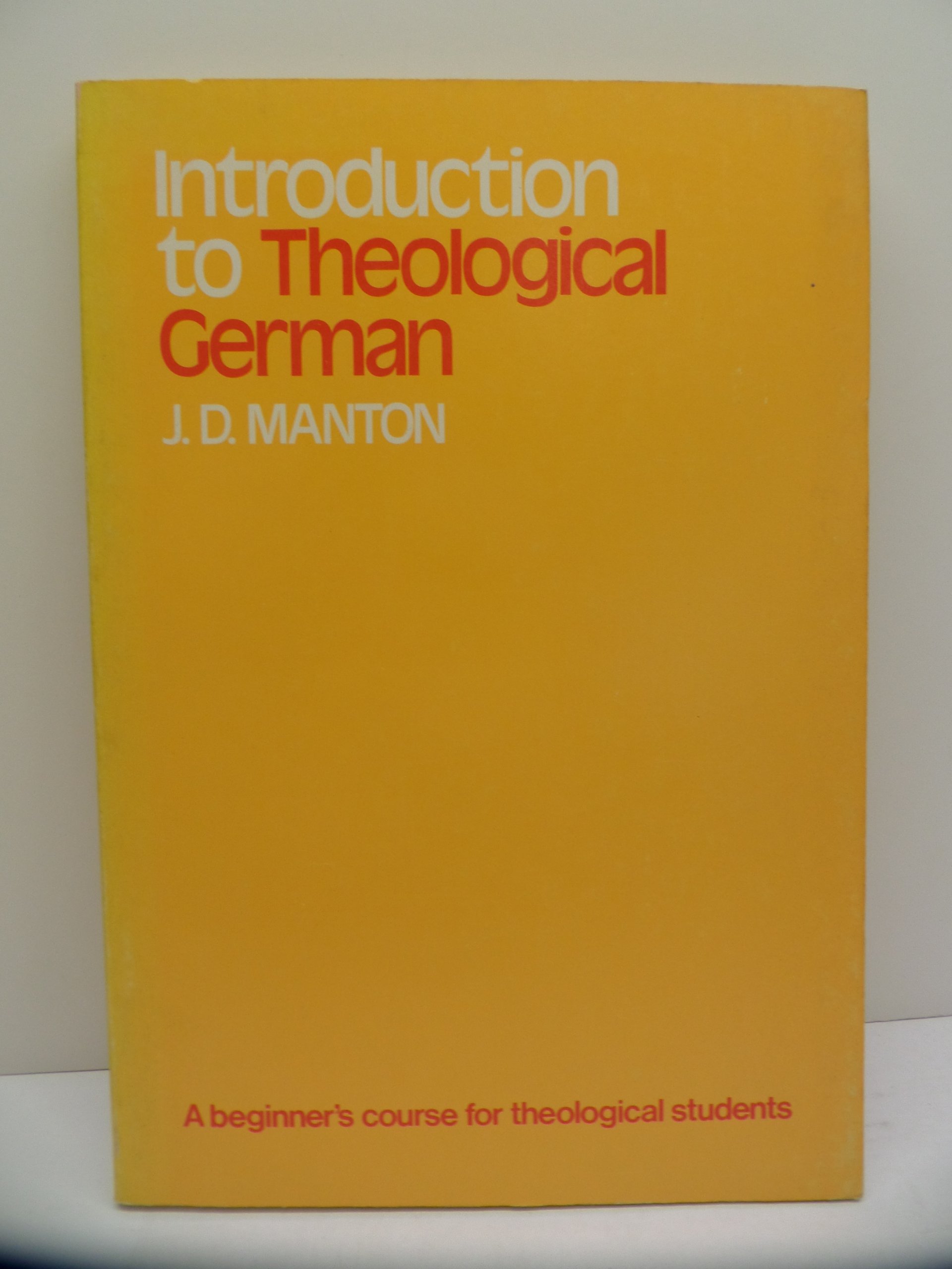 Buy Introduction to Theological German โ BookShops.in