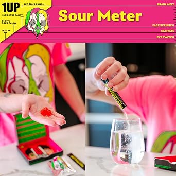 1UP Sour Challenge by FaZe Rug- Extreme Sour Candy Experience, 2-Pack