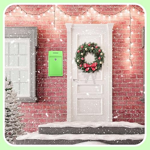 Miniatura 6 de Caja de donación de metal para recolección de caja de sugerencias segura con candado para buzón montado en la pared, contenedor de boleta de entrega