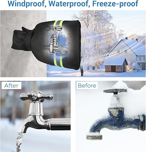Miniatura 2 de Fundas de grifo para exteriores para invierno, regalos de herramientas para hombres, cubierta de salpicaduras de agua para exteriores, rellenos