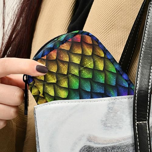 Miniatura 4 de Pastillero Dragon Scales de piel de arco iris, 7 días, organizador de píldoras de viaje, bolsa organizadora de medicamentos, dispensador compacto