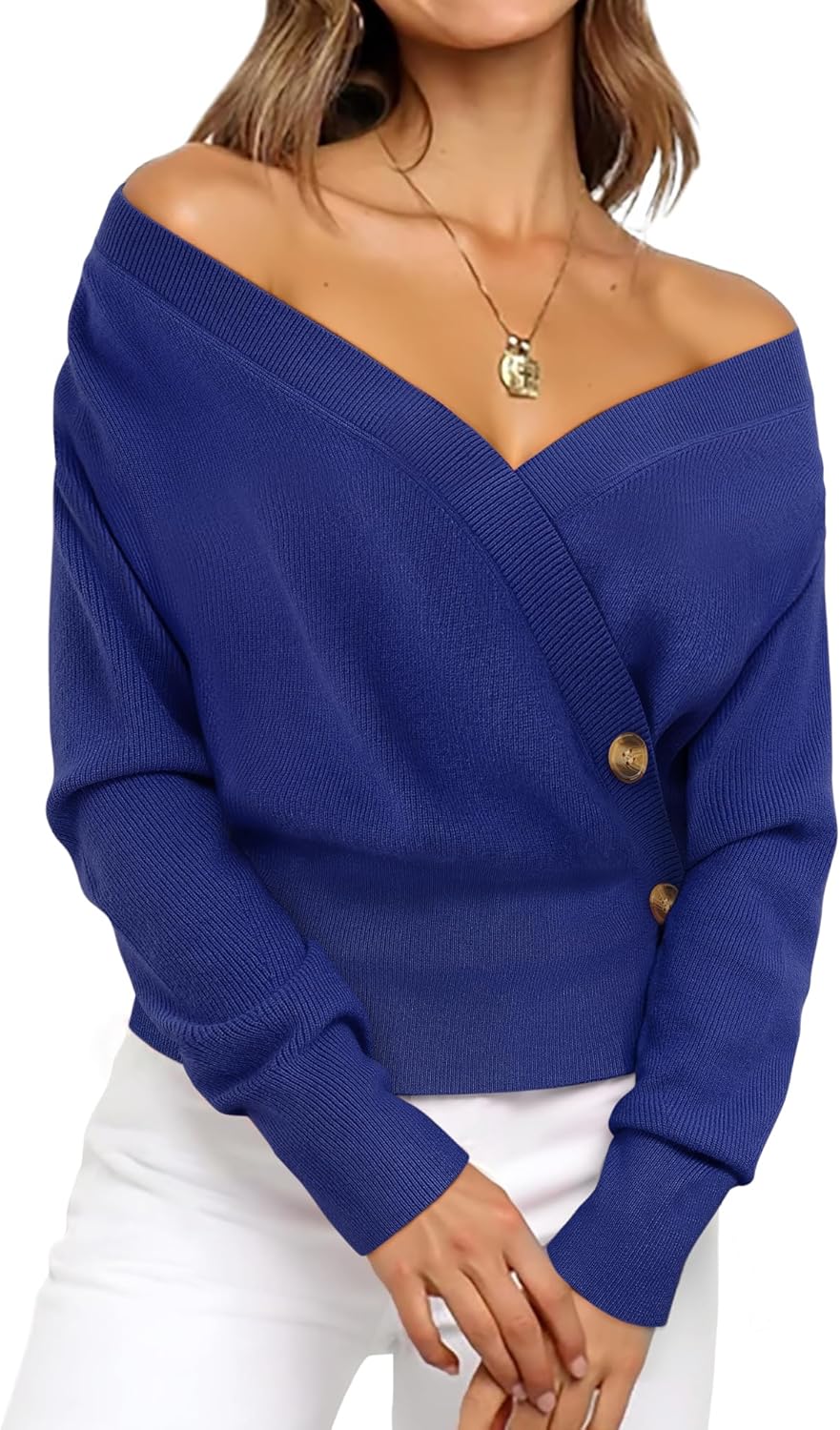 Timeson Womens Sweaters 2026 Long Sleeve V Neck Business Casual Pullover Knit Tops - Image 2