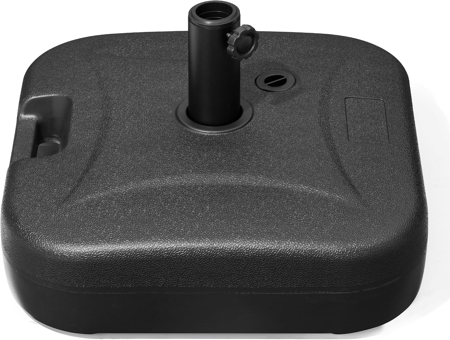 Crestlive Products 53lb Heavy Duty Patio Market Umbrella Base Water/Sand Filled Stand Square, 17.7'' X 17.7'', 23L (Black)