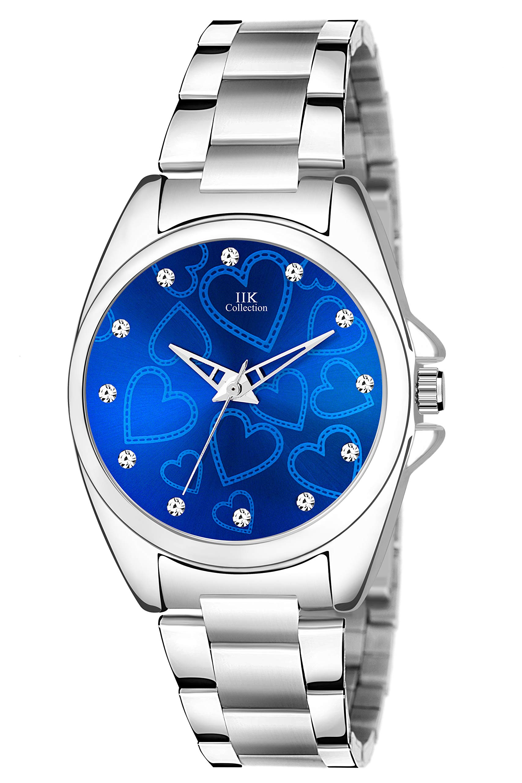 IIK COLLECTION Analogue Blue Dial Silver Bracelet Girls & Womens Wrist Watch (IIK-3025W) (B08QW38NWM) Amazon Price History, Amazon Price Tracker