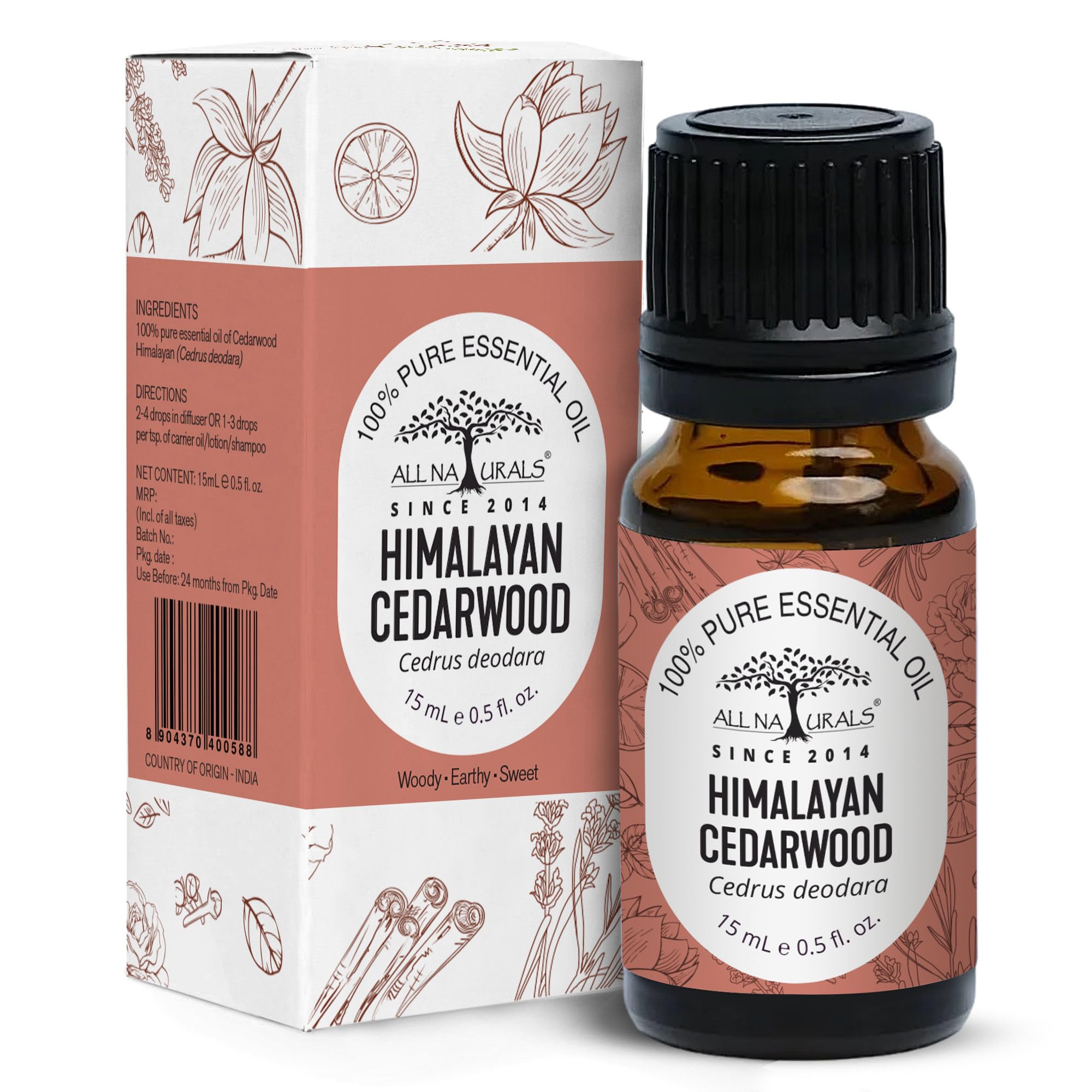 Sponsored Ad - Himalayan Cedarwood Essential Oil 100% Pure | Rich Woody Fragrance | For DIY Skincare & Haircare, Candle, Soap & Perfume Making - 15 ML