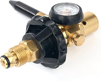 YaeTek Helium Latex Balloon Filler Air Flow Inflator Regulator Meter Inflating 0-3000 PSI Gauge for CGA580 Tank Valve