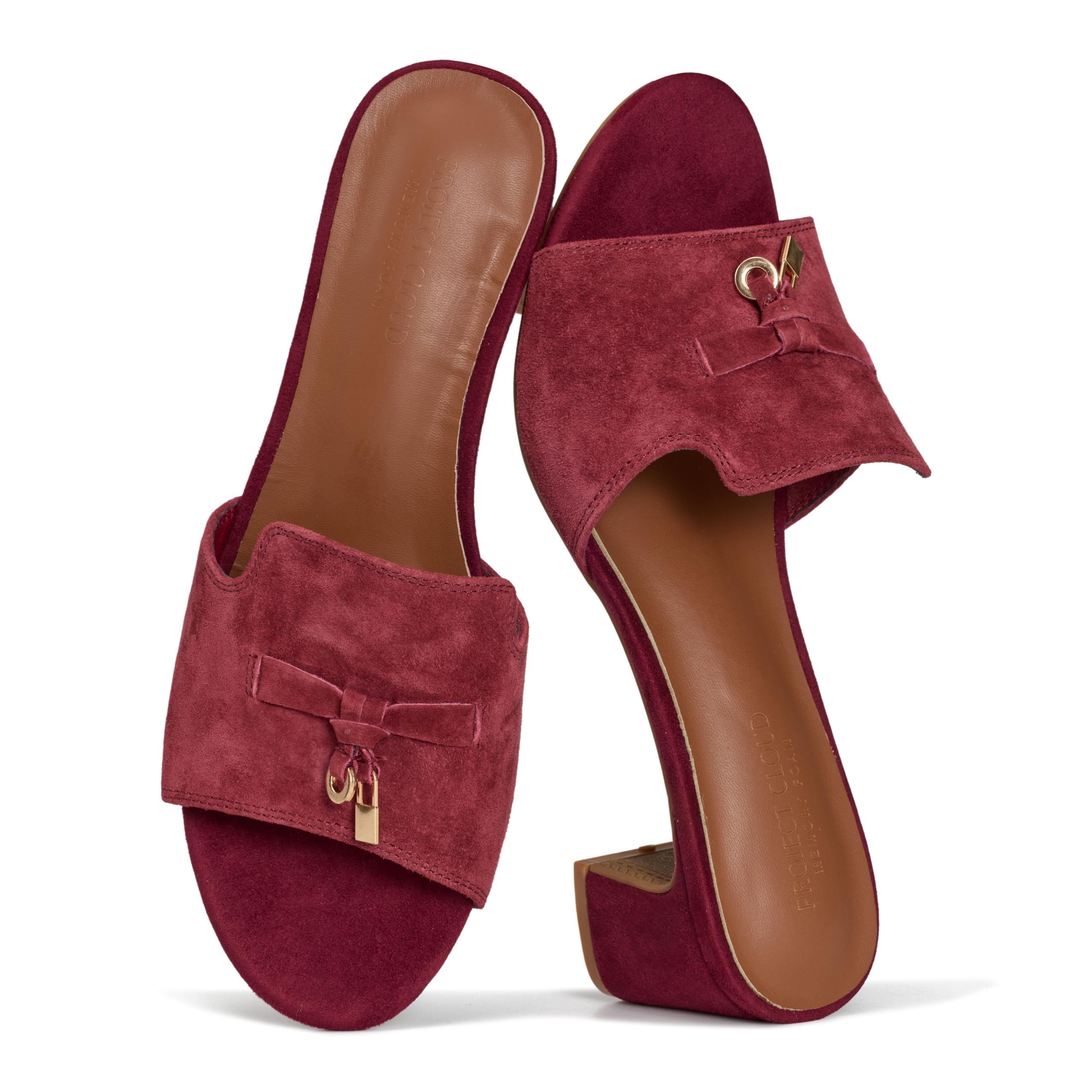Project Cloud 100% Genuine Leather Sandals Women Footwear - Memory Foam Insole & Non-Slip Women Sandals Dressy - Lightweight Womens Heels Sandals - Slides for Women 2026 (Monaco) — view 10