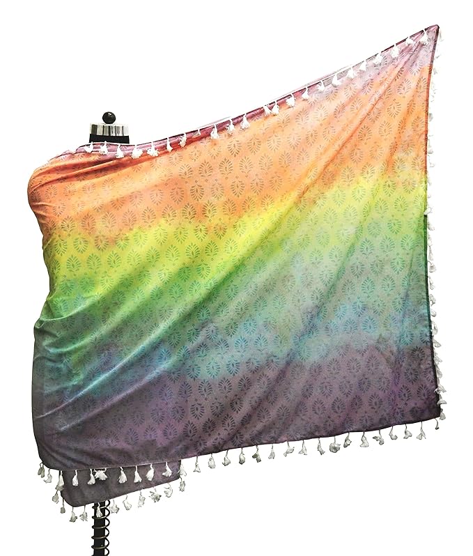 Buy Ankita Multicolour Rainbow Printed Dupatta's for Girls