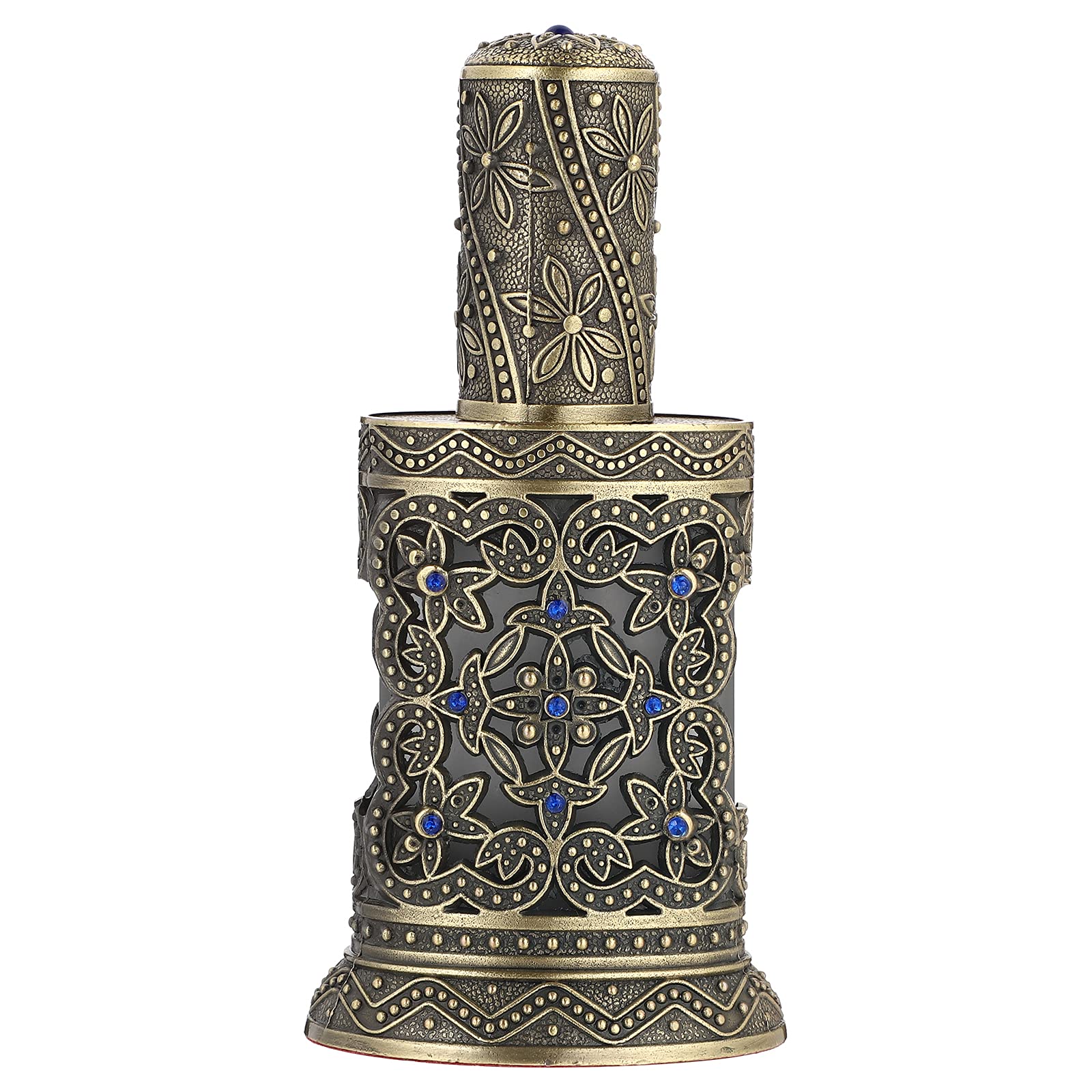 FOMIYES Flasche für ätherisches Öl, Zerstäuber, Vintage, nachfüllbar, Parfümflasche, leer, tragbar, für Reisen, wasserdicht, antikes Design, kreativ, für Parfüm und Kosmetiköl