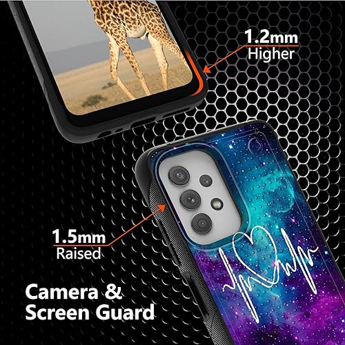 Miniatura 46 de Funda para Samsung Galaxy A23 Galaxy A13 4G/5G, Galaxy A04, Galaxy A04S, Galaxy A32 5G, con 2 protectores de pantalla, funda protectora híbrida
