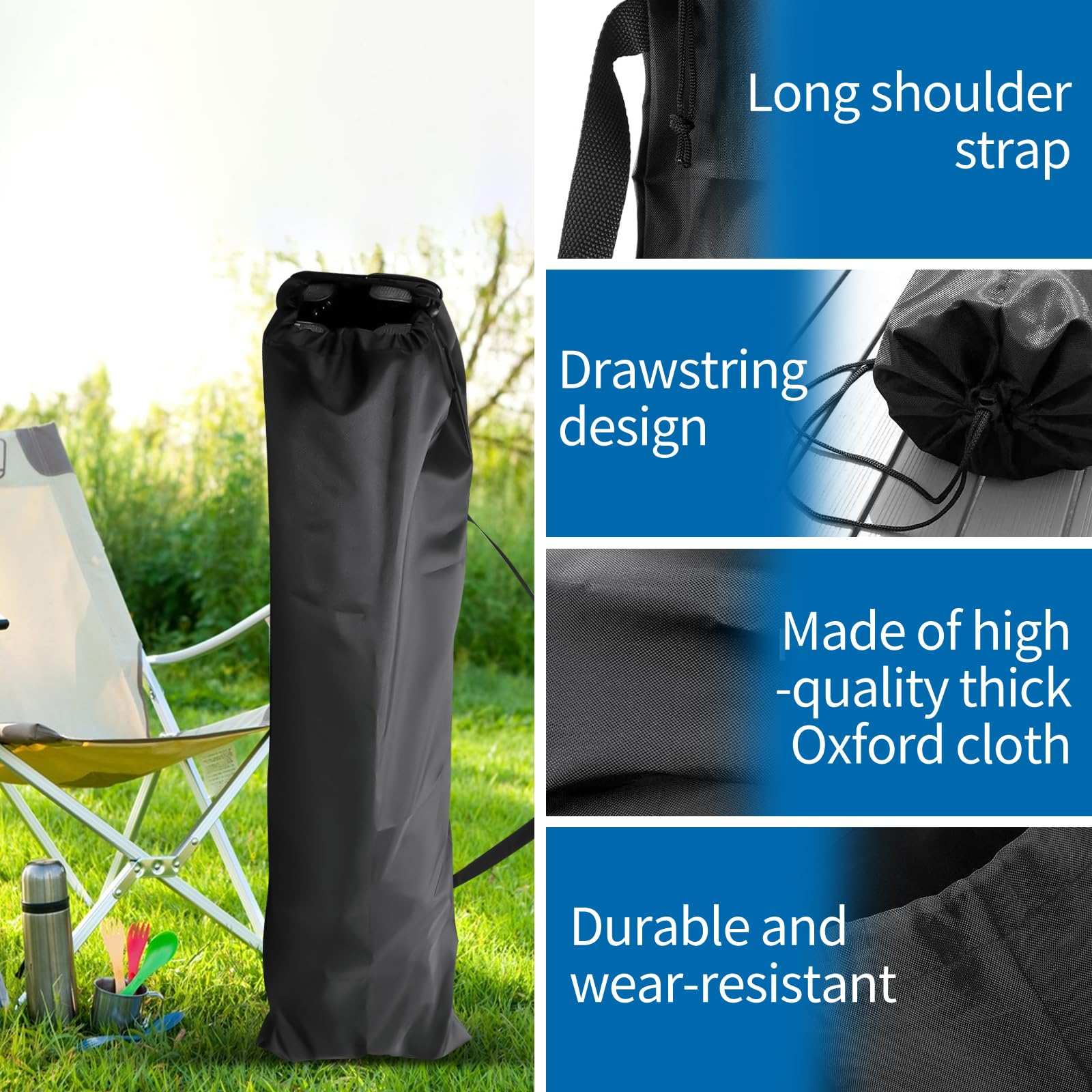 Ersatztasche für Campingstuhl,105CM X 35CM Campingstuhl Ersatztasche, Aufbewahrungstasche für Campingstühle, Geeignet für Camping und Wandern (Nur eine Tasche, Kein Stuhl)