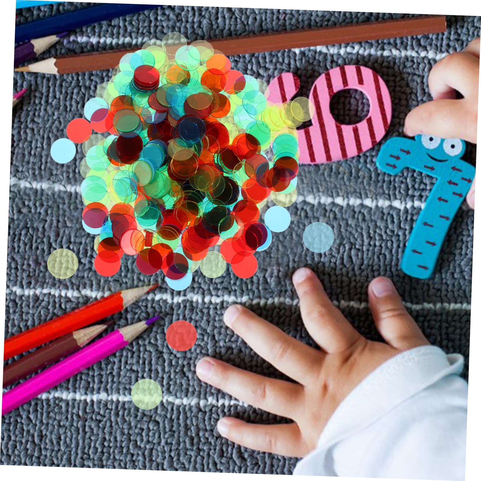 1200stücke Bingo Chips Für Bingo-spiele Translucent Marker Für Klassenzimmer Und Freizeit Zum Abdecken Von Zahlen