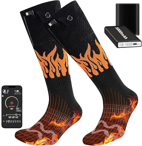 Miniatura 1 de Calcetines térmicos para hombres y mujeres  Calcetines térmicos eléctricos recargables actualizados 2022, unisex, para clima frío, para montar al