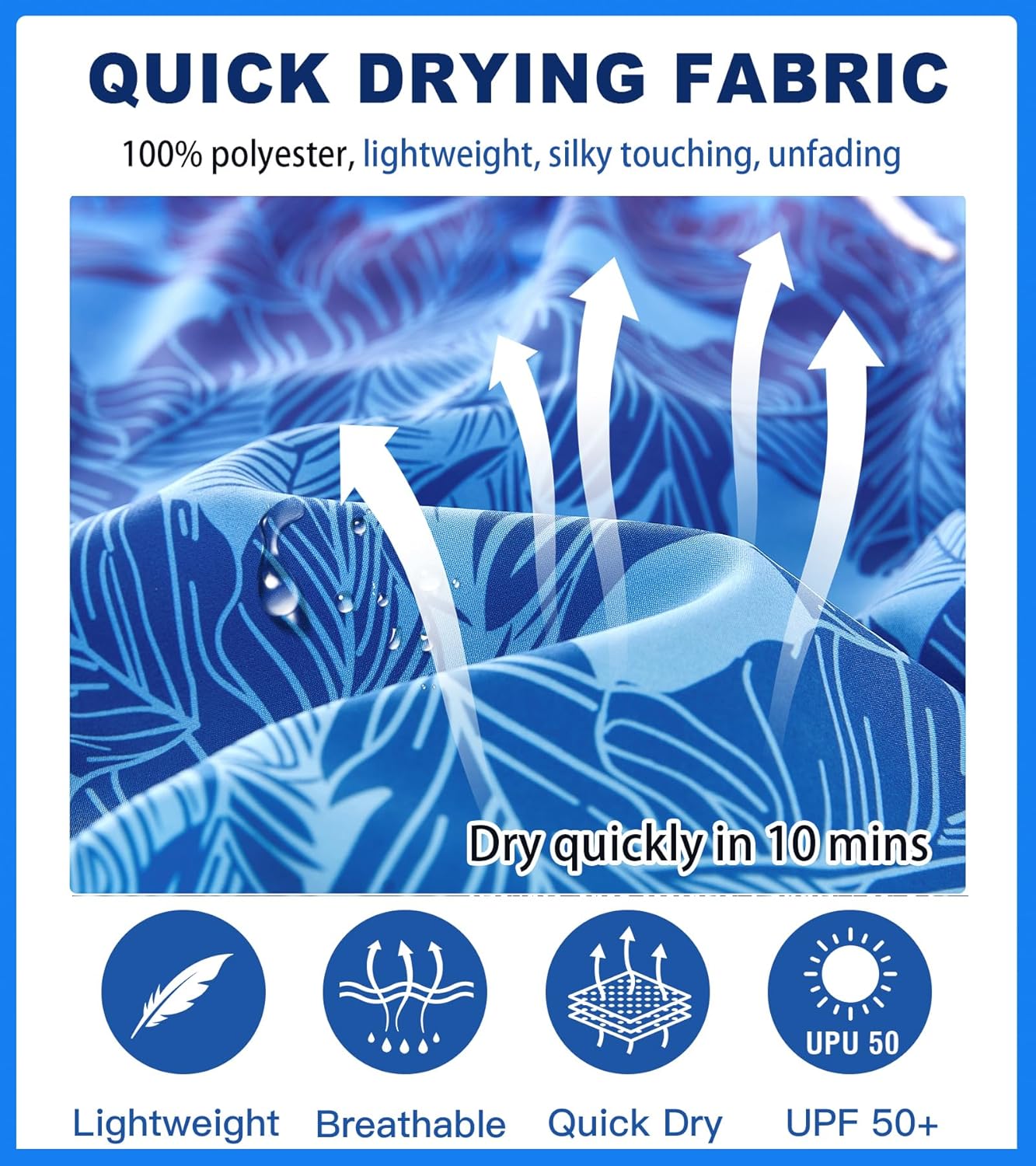 APTRO Men's Swim Trunks 9" Quick Dry Bathing Suit Big & Tall Beach Swimsuits - Image 4