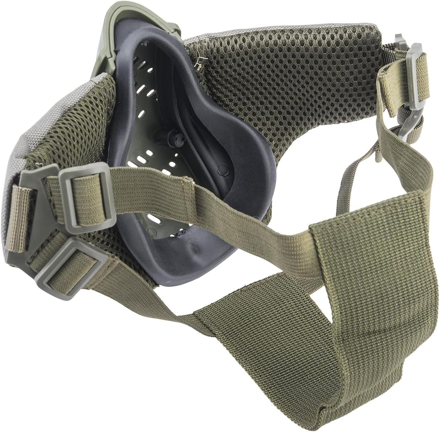 Evike Airsoft - Matrix Low Profile Tactical Padded Lower Half Face Face Pro (Color: Ranger Green)