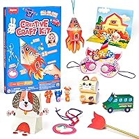 JOYCAT Kids Craft Kit Ages 4-8: 23 Mess-Free LED Light-Up Paper Crafts, Educational DIY Art Projects for Boys & Girls