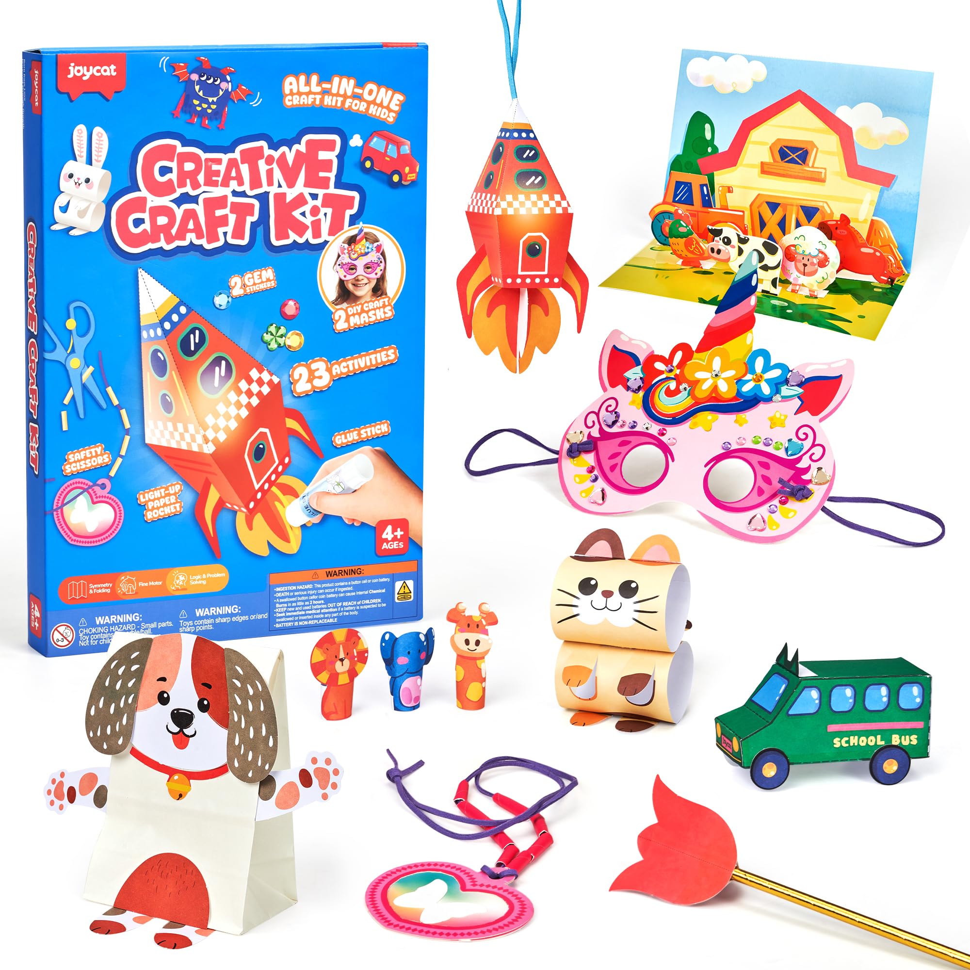 Amazon.com: JoyCat Craft Box for Kids Ages 4-8 – 23 Mess-Free