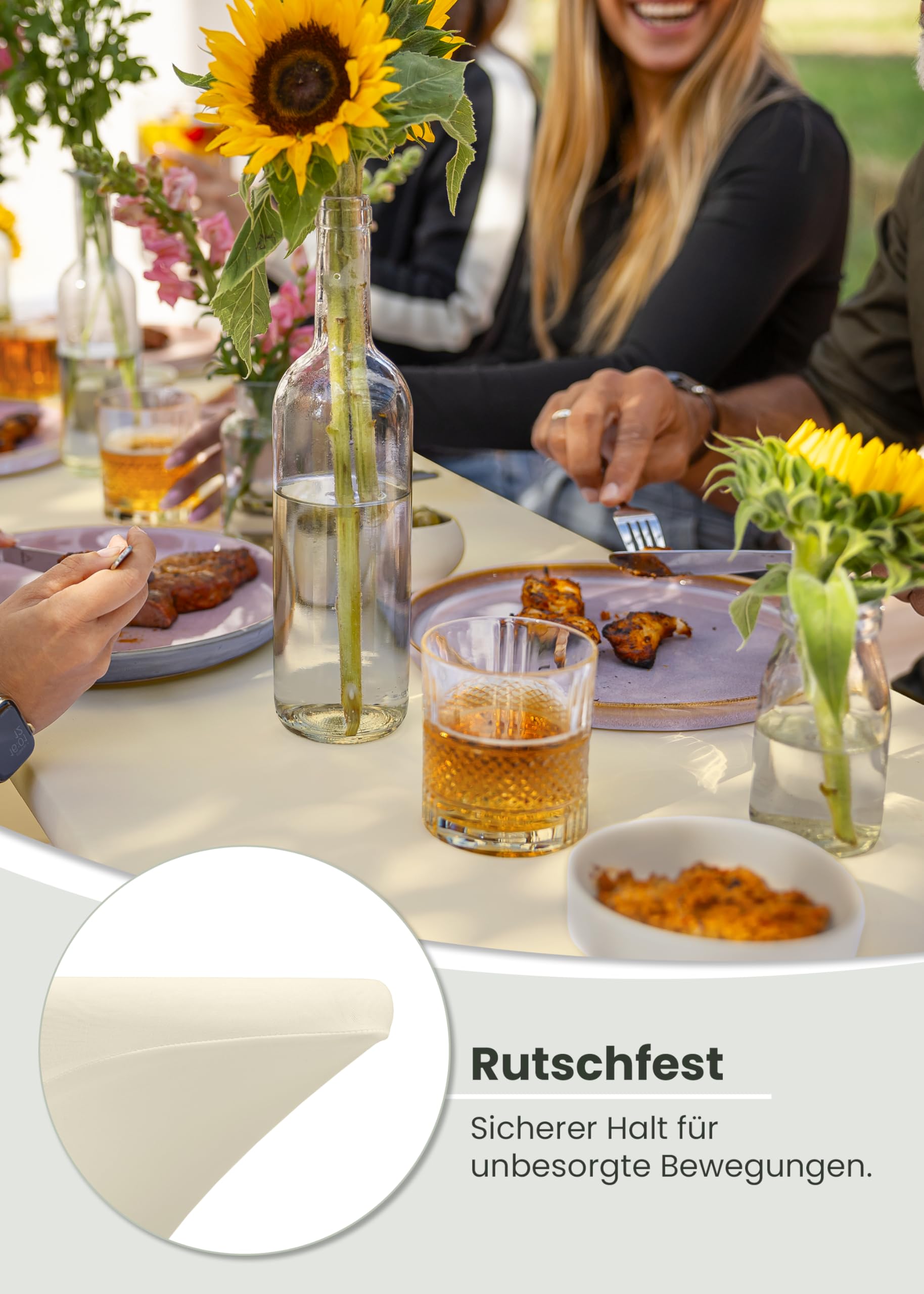 Set Annabelle Gräfenstayn 50cm 70cm Set Imbottiture Gräfenstayn Annabelle - Per Mobili Da Birreria Con 3 Cuscini Tovaglia Panche Giardino