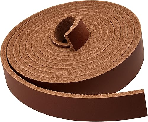 Miniatura 9 de Mandala Crafts Correas de cuero negro de 12 pulgada de ancho para manualidades, 0.098 in de grosor, 6 pies de largo, planas, suaves, de grano