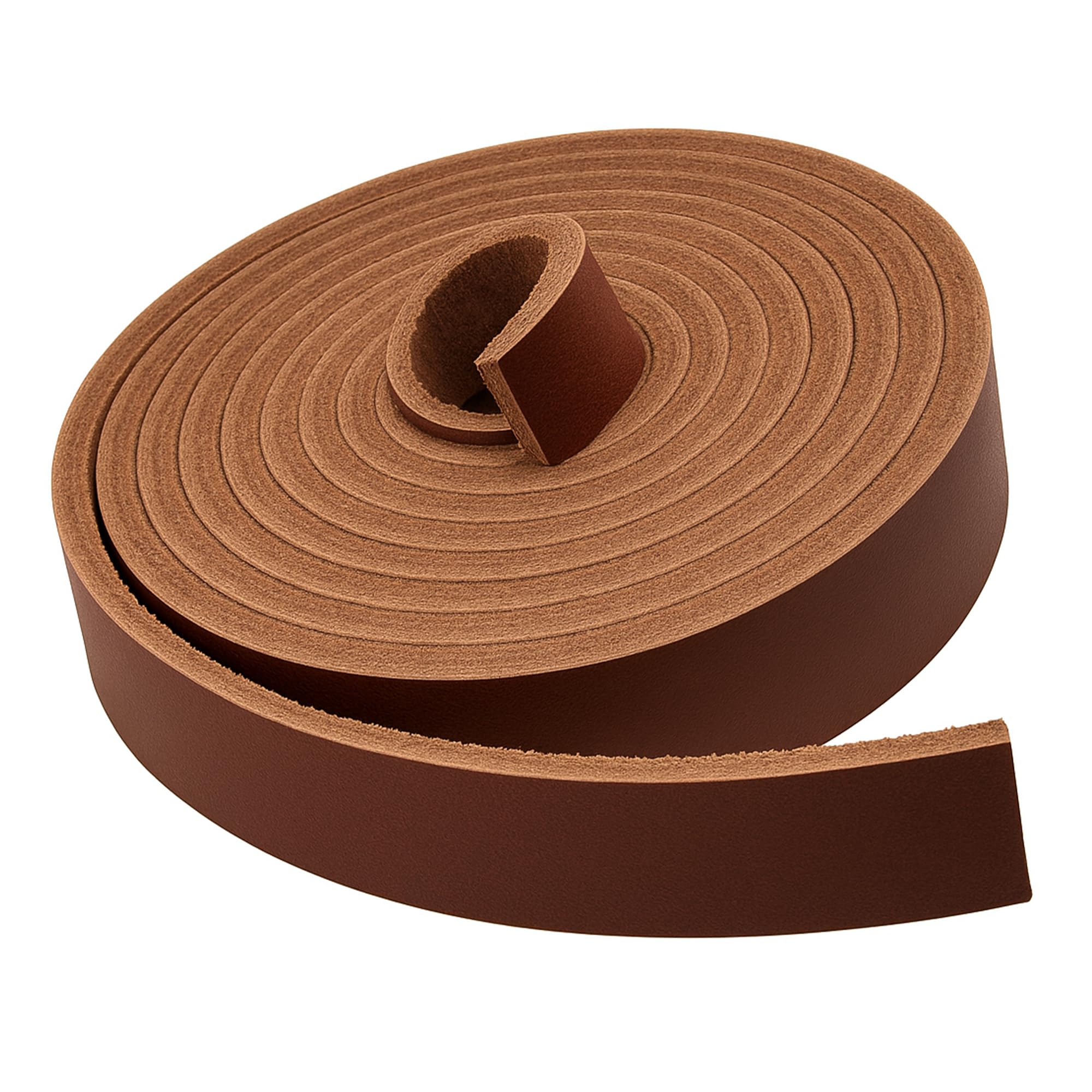 Mandala Crafts 1/2 Inch Brown Leather Straps for Crafts – 2.5mm Thick 6 FT Flat Soft Genuine Full Grain Cowhide Leather Strips Bands for DIY Blank