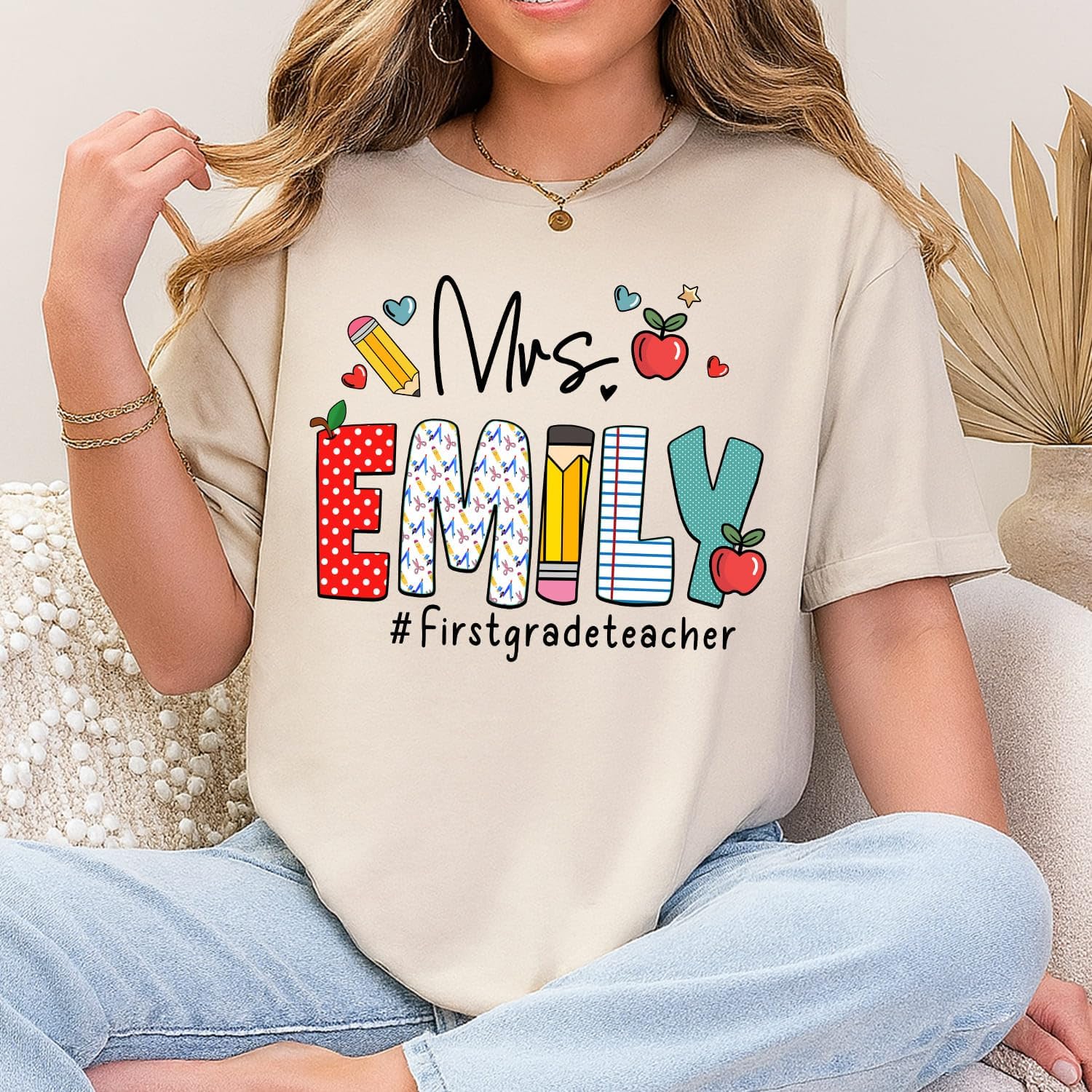 GABITA Custom Teacher Shirt, Teach Name Shirt, Teachers Appreciation Gifts, Back to School Shirts, Gift for Teachers - Image 3