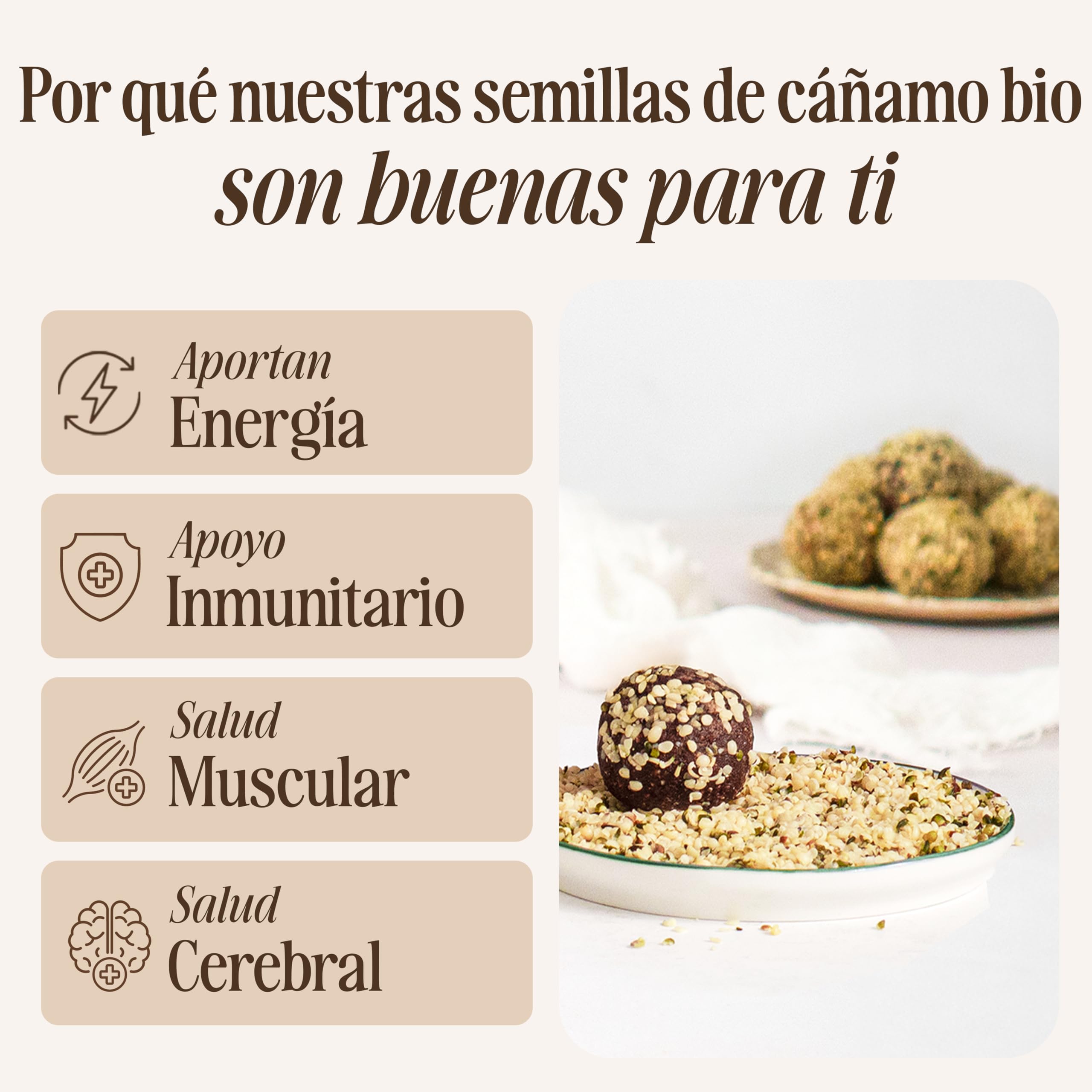 Sevenhills Wholefoods Semilla De Cáñamo Peladas Crudas Orgánico 1kg