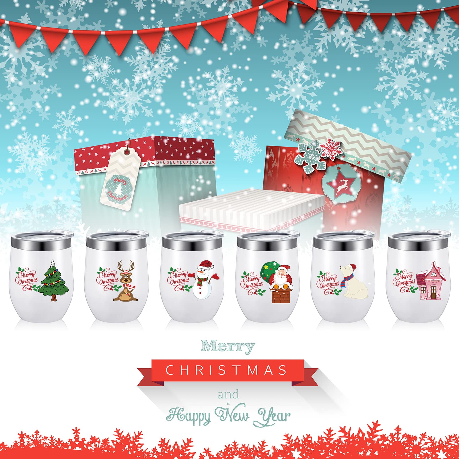 Lot De 6 Verres à Vin Isothermes à Double Paroi En Acier | WhichOne