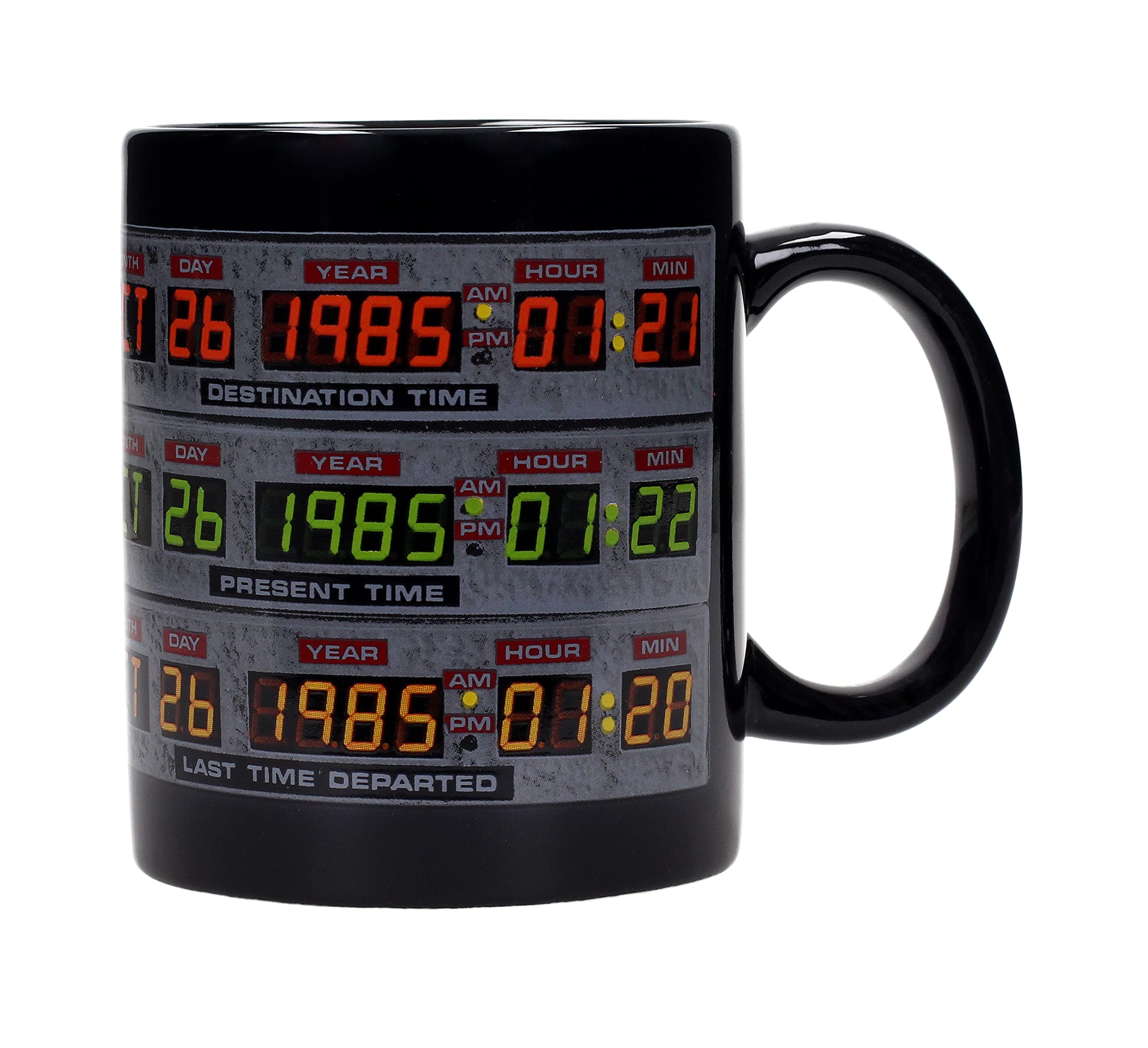 SD Toys Al Futuro Panel Control Cup, Ceramic, Black and Orange, 10x14 x 12 cm