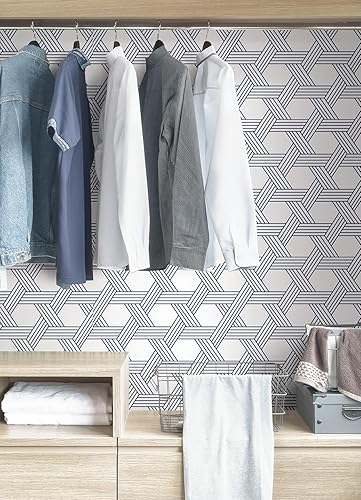 Miniatura 5 de Scott Living Indigo Illusion - Papel tapiz autoadhesivo, color azul