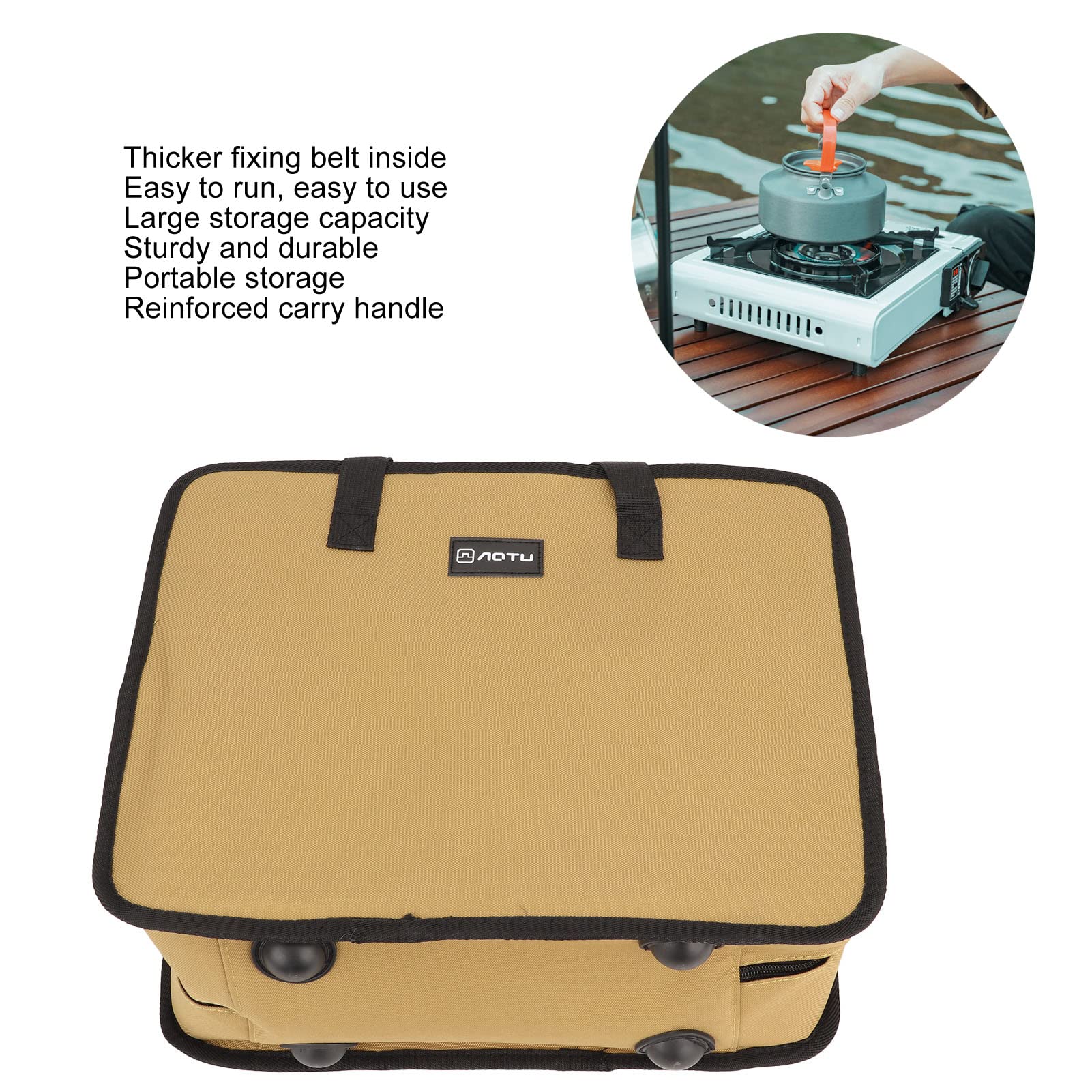 Tragetasche Für Campingkocher, Aufbewahrungstasche Für Campingkocher, Tragbar, 600D Oxford-Stoff, Verschleißfest, Wasserdicht, Camping-Kochgeschirrtasche Für Picknick