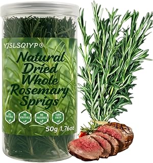 YJSLSQIYP Naturally Dried Whole Rosemary Sprigs 7-8" Long 1.76oz | Premium Culinary Herb for Cooking Baking Tea Crafts
