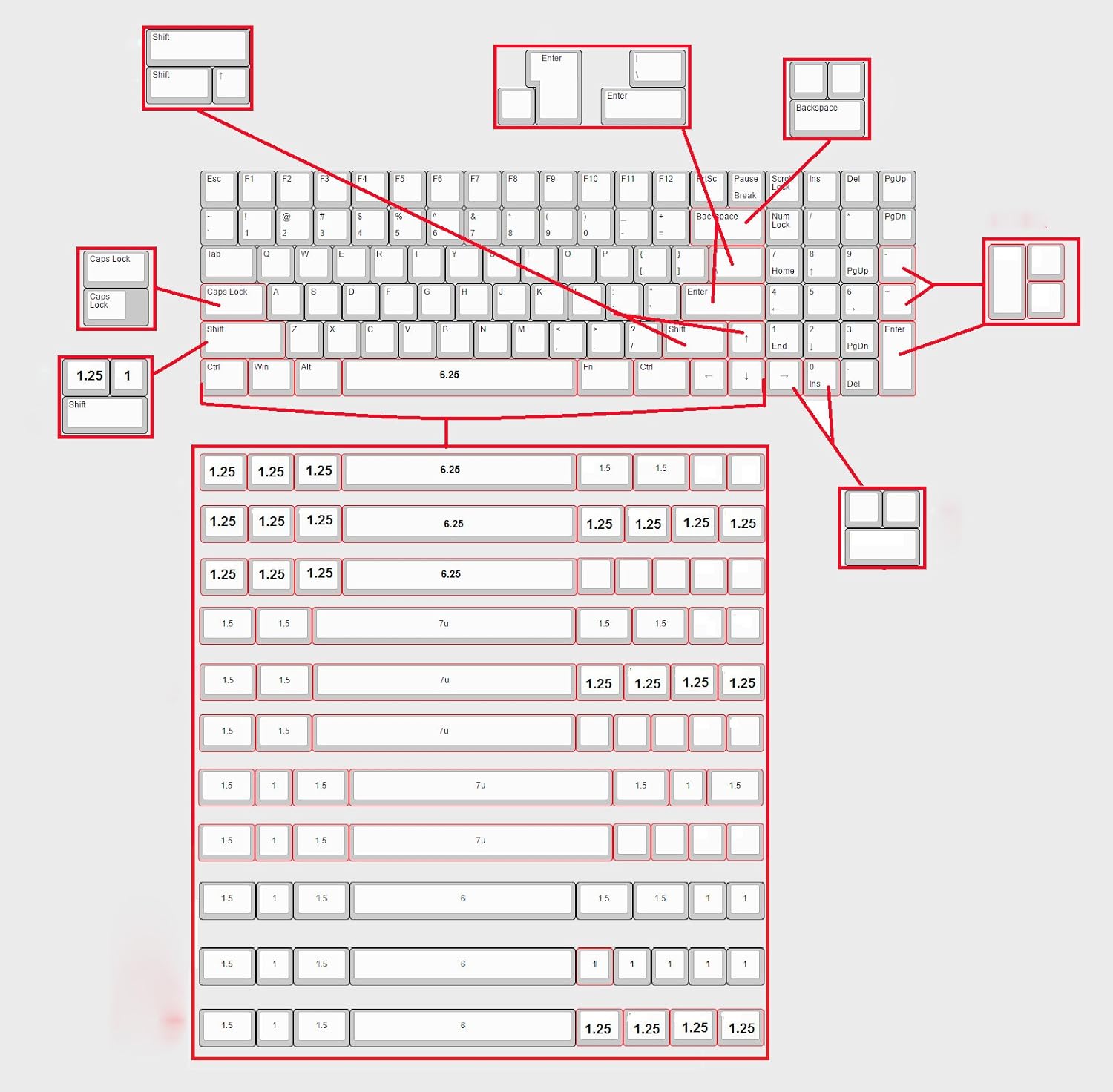 YMDK 96 PCB Support ANSI ISO for Melody 96 NYM96 YMD96 DIY Interchange RS96 AMJ96 b96 (Gold) USB-C Programmable Keyboard
