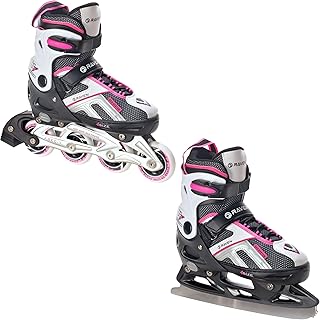 Raven - Patines en línea (talla ajustable), color negro y rosa