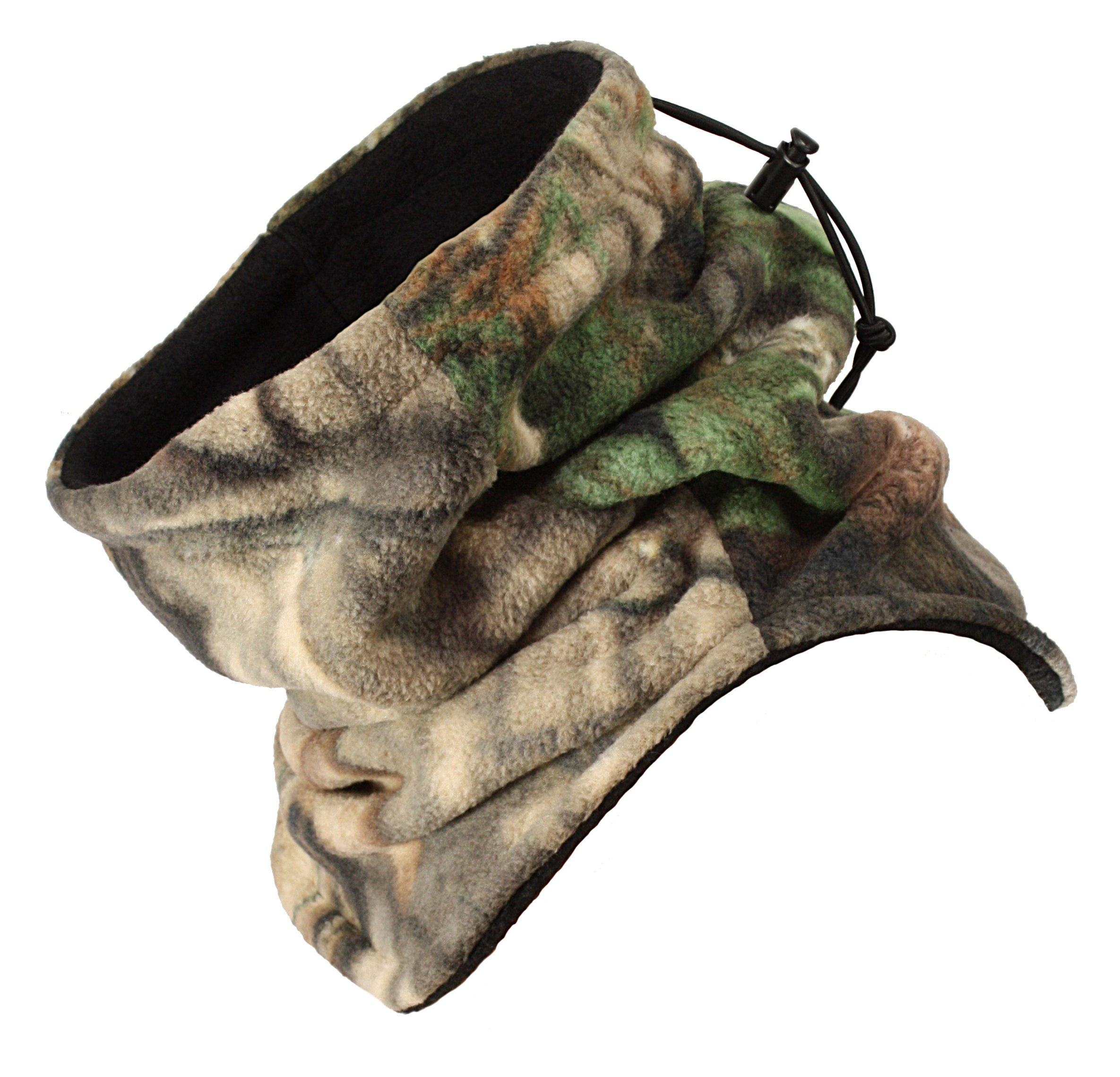 Zeek Outfitter Camouflage Fleece Neck Gaiter with Pull Cord
