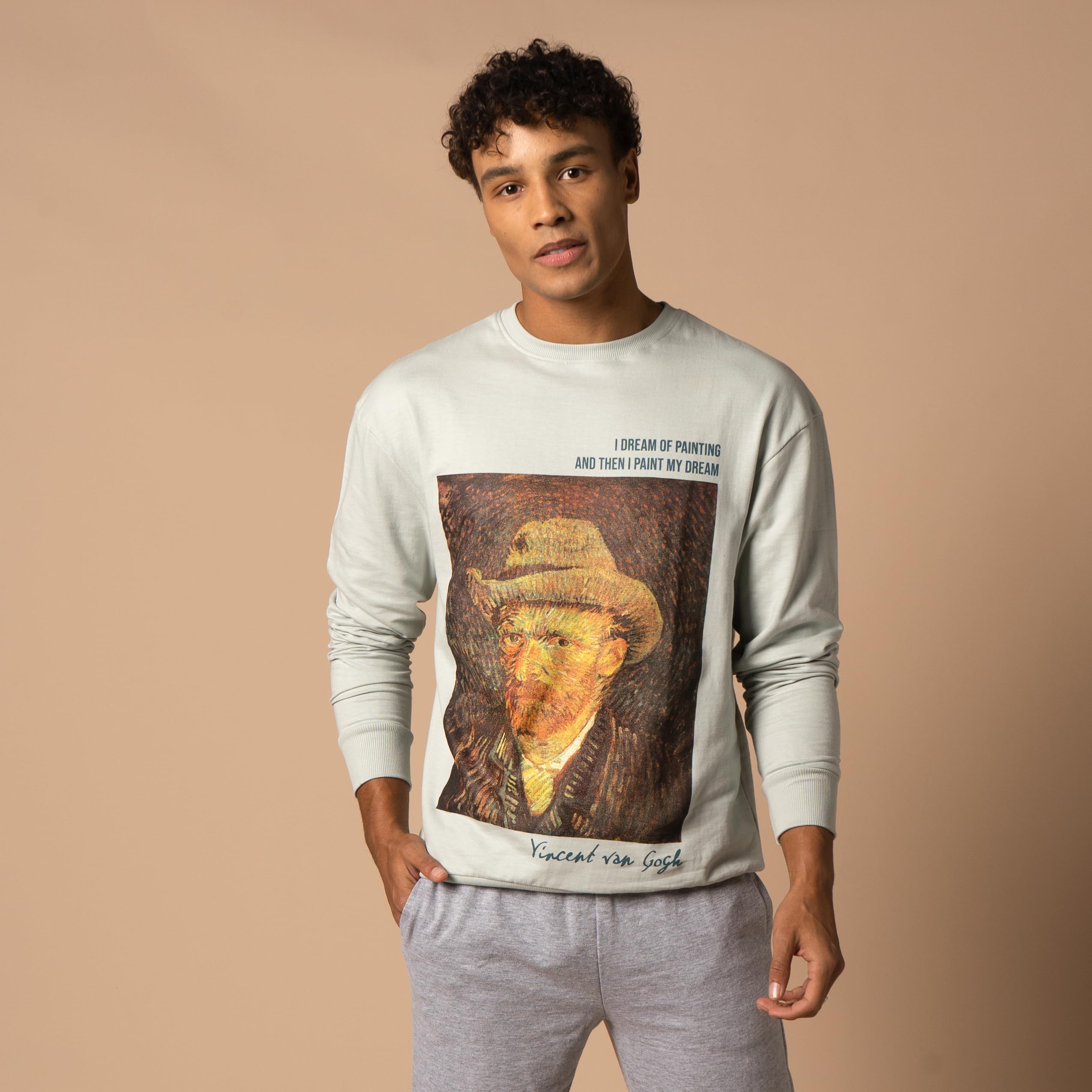 Vincent Van Gogh Sweatshirt for Men M Blue