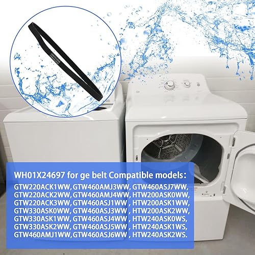 Miniatura 6 de WH01X24697 4585709 Compatible con correa de transmisión para lavadora GE AP6037512 PS11767488