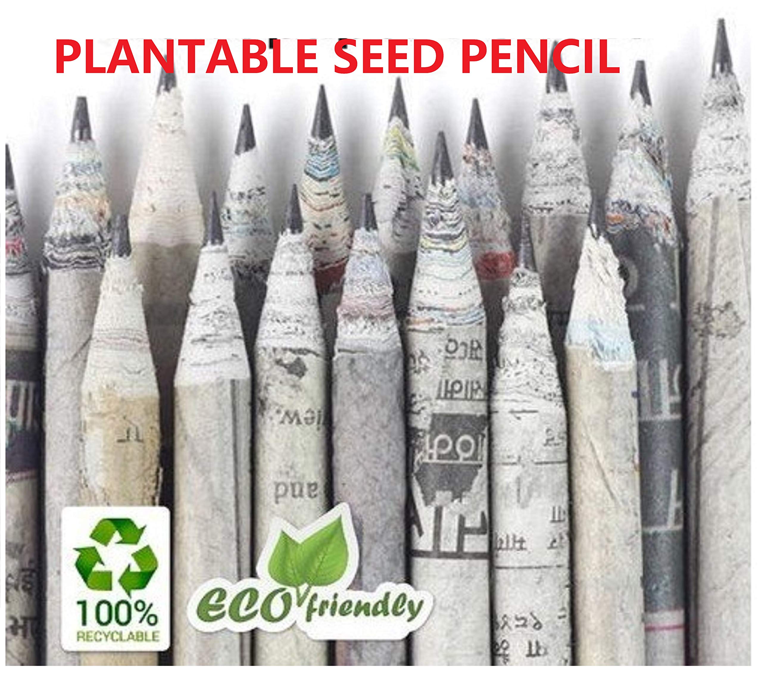 SILLYME Plantable Seed Pencils(2B) For Kids Birthday Return Gift - 10pcs (Recycled newspaper - 10pcs)