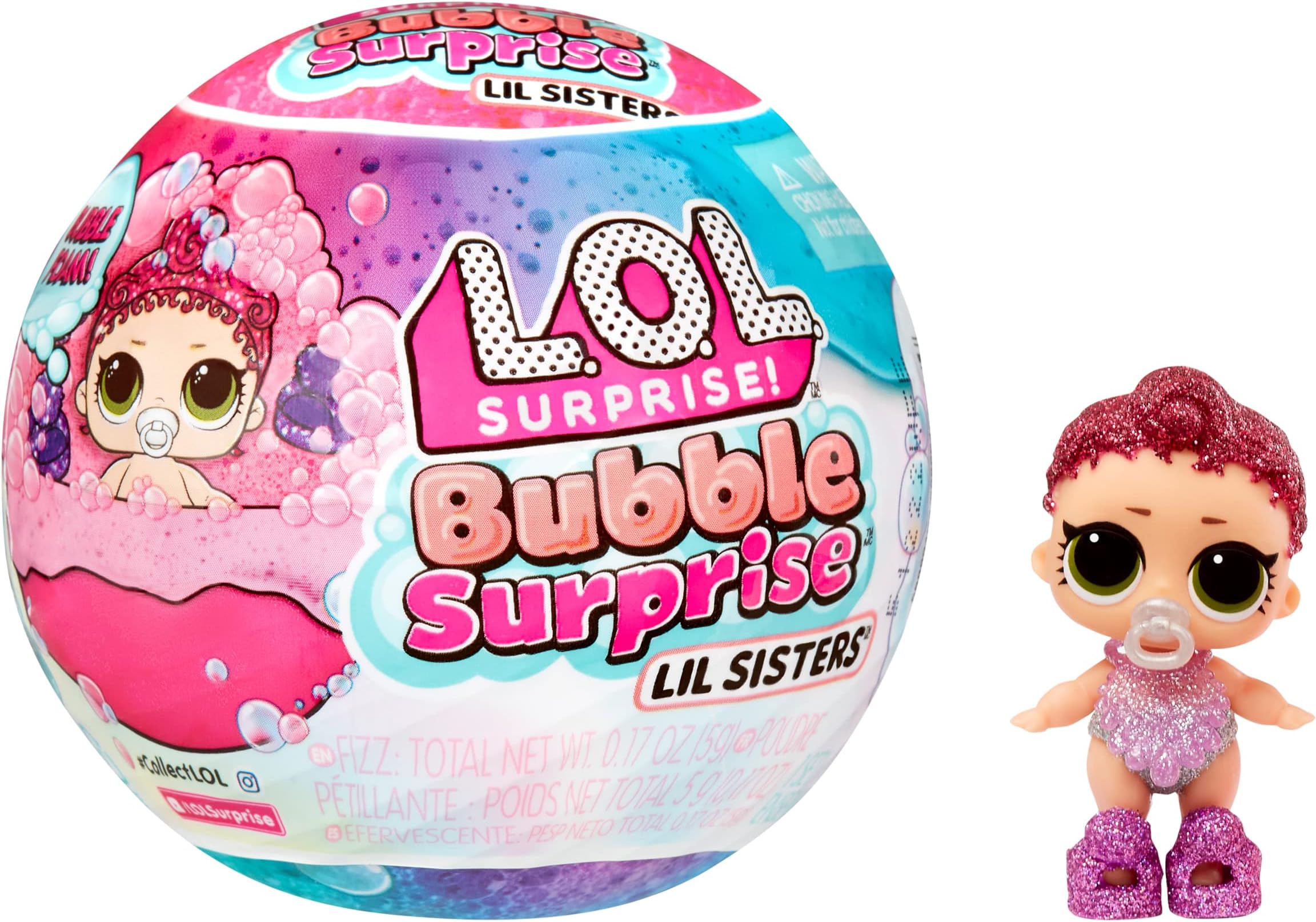 LOL Surprise Bubble Foam Lil Sisters Doll - Collectible Baby Sister Great Gift for Girls Age 4+