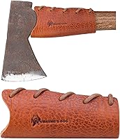 Vista 16 de Protector de cuello de hacha de cuero, cubiertas para mango de hacha para púas de jardinería o protector de hachas de campamento