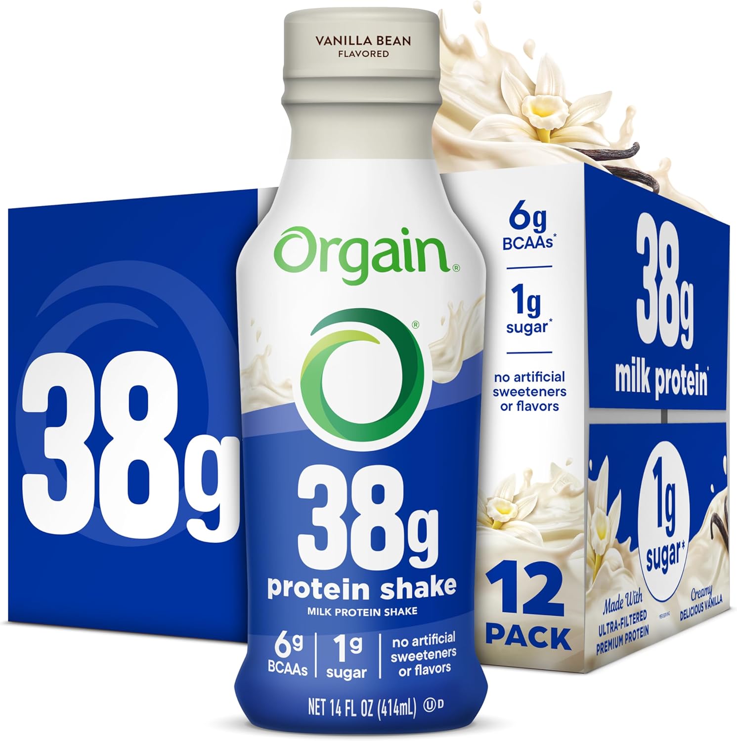 Orgain High Protein Shake Dairy Isolate Vanilla 38g