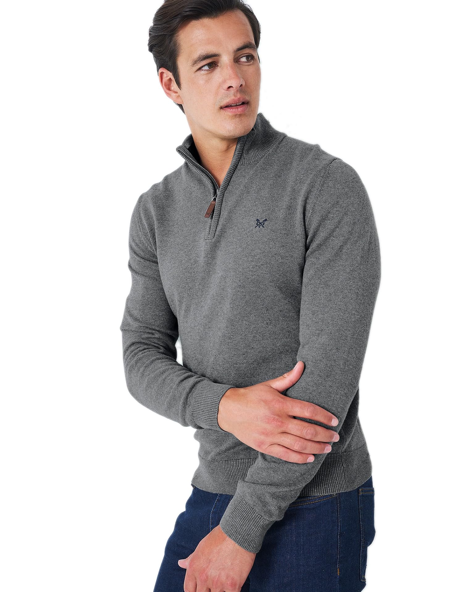 Crew Clothing Classic Half Zip Knit Jumper