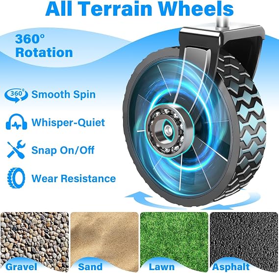 2 pcs Wagons Carts Foldable - Collapsible Wagon Cart with Wheels Foldable, Beach Wagon Cart with Wheels for Sand Sports Camping Grocery