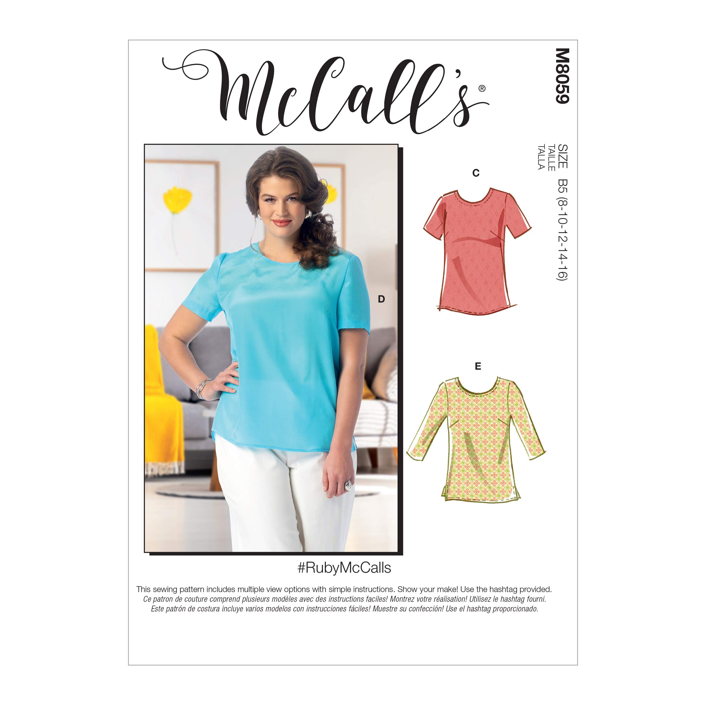 Patrons de pulls et tuniques femme McCalls M8059B5 stop vêtements mal coupés